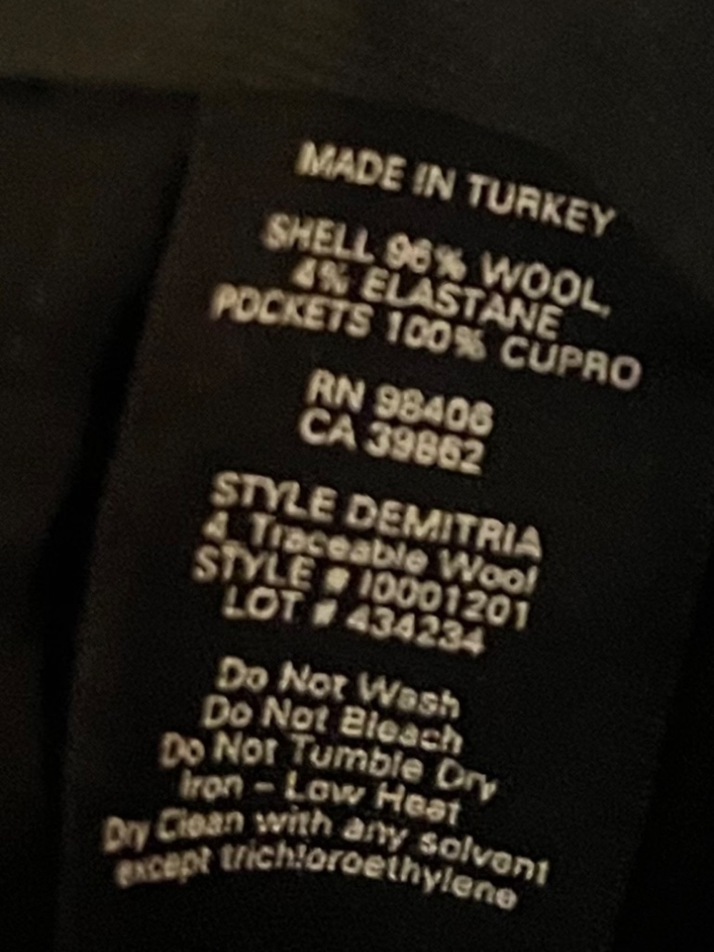 Theory Demitria suit pant - Good Wool size 10 - Picture 5 of 6